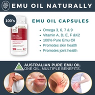 Emu Tracks Emu Oil Capsules - 100/200s. Contains Omega 3, 6, 7 & 9 and Vitamins A, D, E, F & K2.