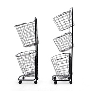 3 Tier Laundry Basket with Wheels 0134