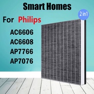 fit Philips Air Purifier AC6606 AC6608 AP7766 AP7076 HEPA&amp; Carbon Filter