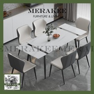 MERAKEE Extendable Customized Marble Like Sintered Stone Dining Table Dining Room Furniture F28
