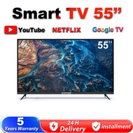 Smart TV 55 Inch 4K UHD Android TV 12.0 Television UHD 1080P HDR WiFi Metal Full Screen Dolby Sound With VGA/USB