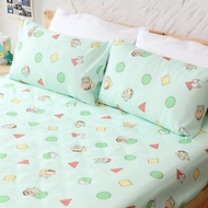 蠟筆小新睡衣100%天絲雙人床包枕套組-Tencel天絲萊賽爾纖維 寢具