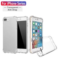 [allmobiles] compatible with iPhone 8 7 6 6s Plus TPU Transparent Silicone Shockproof Anti Scratch Thin Protective Case Cover