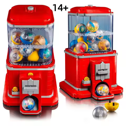 IN SOTCK 1343pcs Creative Ideas 21358 Vending Machine Set Building Blocks Coin Operated Play Game Br