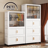 Peti Storage 55-90cm Cabinet Organizer For Clothes Foldable Storage Cabinet Wardrobe Durabox Megabox