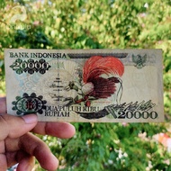 Uang Kertas Kuno Rp 20000 Cendrawasih Merah Tahun 1995 | Uang Lama Ind