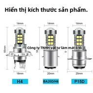 Đèn Pha LED Xe Máy Chùm Cao H4 H6 BA20D P15D Móng Vuốt Kép Điện Áp Rộng Đèn Trước 12-80V Cho Xe Máy