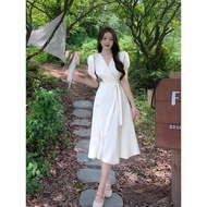 White fitted long cocktail dress for woman casual plus size dress civil wedding formal elegant xxxl 