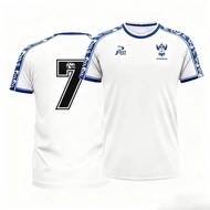 2026 Soccer T-shirt White With Blue Accents "Number 7" Breathable Sports 3d HD Prints Breathable Men
