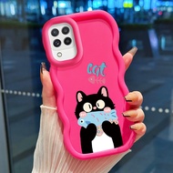 Phone Case For Samsung A22 M22 M32 Case Phone Case Softcase HP Love and Cat Pattern Silicone Case Ce