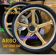 RIM AR80 DEPAN BELAKANG SIAP TAYAR DAN TUBE FULL SET PNP EX5DREAM