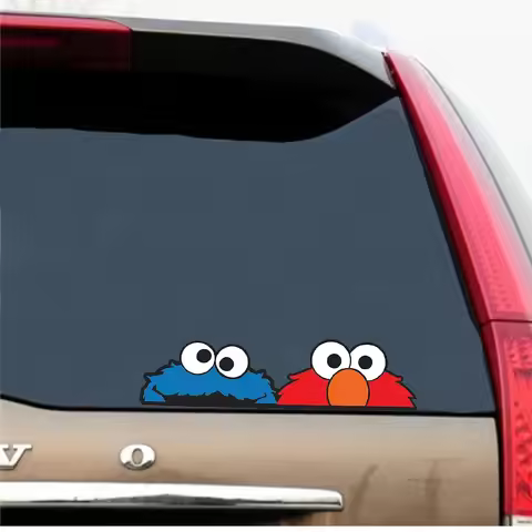 New Design Love Eating Cookie Peek Monster Car Sticker Cartoon Vinyl Decal Anime Car Styling Waterpr