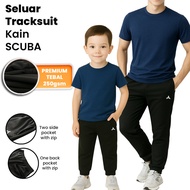 (BK) TRACKSUIT PREMIUM SCUBA 250GSM ALGITUS BUDAK & DEWASA / SELUAR TRACKSUIT TREK SCUBA SEKOLAH SUK
