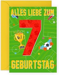 Central 23 7th Birthday Card For Boys - Football - 7 Years Old - Birthday Card For Kids - Gift For S