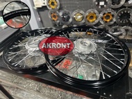 วงล้อAKRONT ขอบจิก งานเลเซอร์ สีสดเข้มสวย พร้อมขึ้นดุมยาซากิ ขนาดวงล้อ17/17 1.4