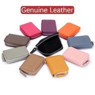 Ready Stock Fashion Genuine Leather Wallet Women Zipper Card Holder Mini Coin Purse