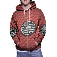 DBZ Kai Logo Hoodie Jacket Zipper Fullprint Polyester Jersey Material New Hoodie Zipper Full Print