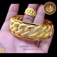 ชุดเซ็ทเครื่องประดับ แหวน โรมีโอ เศษทองคำแท้ หนัก 2 สลึง ไซส์ 6-9 (1 วง) BJ36 กำไลข้อมือ โรมีโอ เศษทองคำแท้ หนัก 3 บาท ขนาดฟรีไซส์
