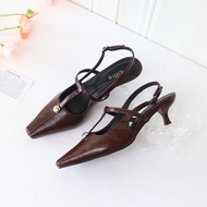 Cillie Women's High Heel Slingback Shoes Elegant Fashion Retro Vintage Style CG37