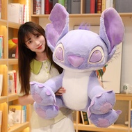 Mainan plush Stitch berwarna ungu yang popular dari Little Red Book, mainan boneka Stitch berwarna t