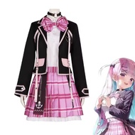 Aqua Minato Cosplay Costume Holo Hololive Vtuber JK School Uniform Akutan Onion Baqua Full Set Wig