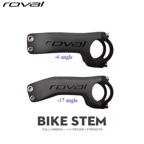 Full Carbon + Aluminum Cap Road Mountain Bike Stems Angle -6 Degree / -17 Degree Carbon Stem handleb