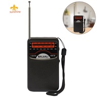 Portable Mini Radio SW/AM/FM Emergency Radio Receiver Telescopic Antenna Digital Radio Built-in Speaker Outdoor Survival Tool [anisunshine.sg]