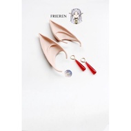 Frieren and Silicone Elf Ears Cosplay Earrings - Sousou no Frieren