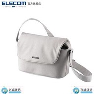 elecom單反相機包單肩小包休閒包斜挎佳能攝影包微單包便攜收納包 D2TJ