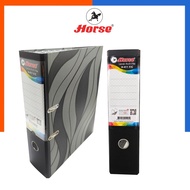 3-Inch Wide Spine File H-411 F/C [F4] Horse Brand Paper Cover Lift Rod Fancy Pattern Size High Clip 