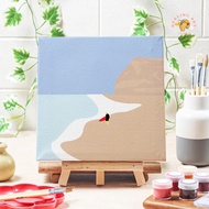 Paint By Number Beach Painting Beach Canvas 20X20 Cm