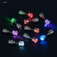 AIQINUW Glow Earrings Dazzling Earring Personality Bar Trinket Flashing Earrings Men Earrings LED Lu