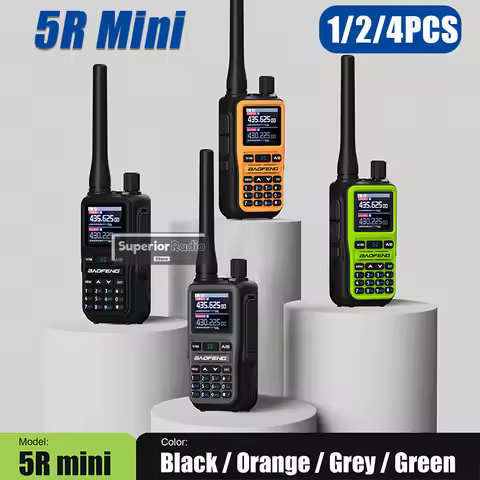 Baofeng UV-5R Mini Walkie Talkie Multi Color 1/2/4X Bluetooth Six Band Dual PTT USB-C Flashlight 999