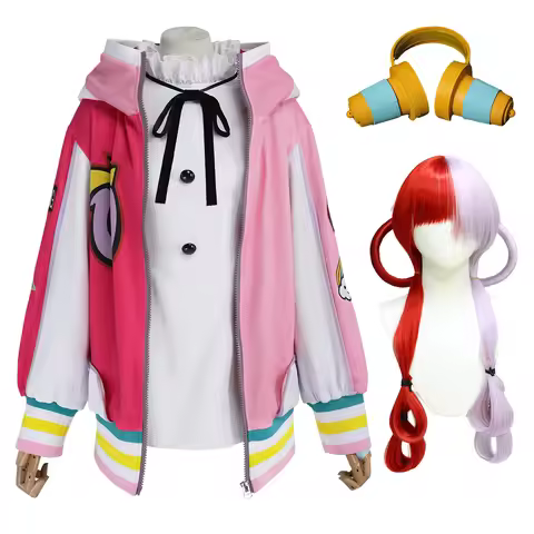 HOLOUN Film Red Uta Anime Uta Cosplay Costume Embroidery Coat Hoodie Skirt Wig Headwear Fake Earphon