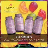FARMASi Nutriplus Gummies | ACV+ | F+CUS | Cycle+ | Kids+ Vita Complex | 60 Gummies