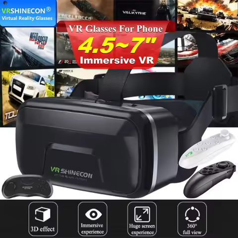 G04A IMAX 3D Movies Giant Screen Virtual Reality Glasses Google Cardboard Box VR Helmet for 4.5-7" P