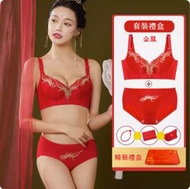 大紅色本命年內衣套裝【金鳳起舞】【32-40ABC碼】【下單後聯系客服確認尺碼】#F078032903