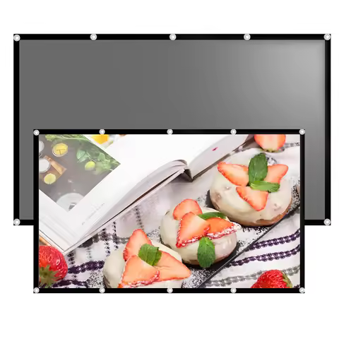 60-133 inch anti light screen hook design, easy to carry, no drilling required, easy to install, fol