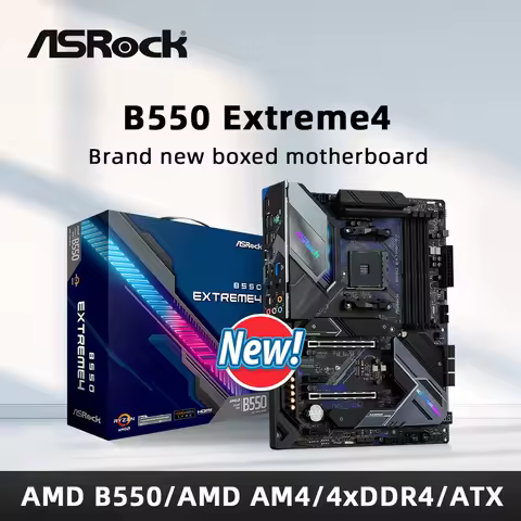 ASRock Brand New B550 EXTREME4 motherboard Supports 5900X 5800X3D 5700X3D 5600X 5600G CPU AM4 4xDDR4