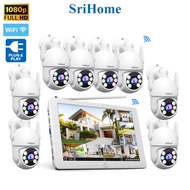 SriHome NVS009-IPC059 WiFi NVR 8CH 1080P CCTV – Built-in Screen, Two-Way Audio, Night Vision, Plug &