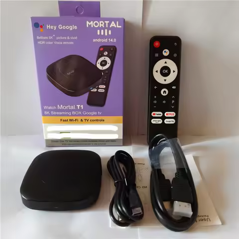 Factory Mortal T1 Android 13.0 OS Smart TV Box Allwinner H313 2GB 16GB Google Assistant Voice Remote