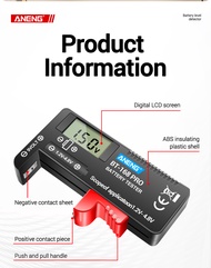 One Set ANENG BT-168 PRO Digital Battery Capacity Tester, Universal Battery Tester For 9V AAA AA C D
