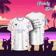 Free Custom Family Day Jersey Sublimation Baju Lelaki Perempuan Family Vacation Adult Kids

