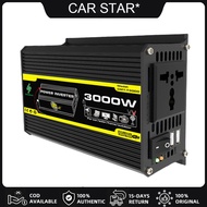 DC 12V ถึง AC 110/220V Power Converter คู่ USB Vehicle Inverter Smart 3000W Digital Power Inverter F