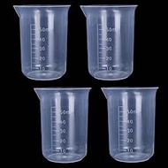 Set of 4 Small Measuring Cups, Mini Measuring Cups, 50 ml, Measuring Cups for Laboratory, Kitchen, G