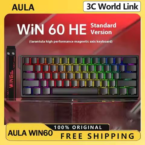 Aula Win60 Win68 He Magnetic Switch Keyboards 8K Gaming Wired Esports Mechanical Keyboard RGB Light 
