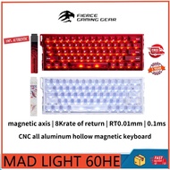 FGG MAD light 60HE all aluminum CNC hollow shell RT0.01 gaming wired magnetic axis keyboard
