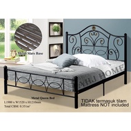 Metal double bed / Metal Slat Base / Katil Besi Queen / High Quality Bed / Lantai Kuat / super base 