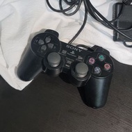 SONY-索尼 PlayStation PS2 原廠 手把 控制器 搖桿 黑色 含尚之宇USB轉接頭 轉換器 不拆售