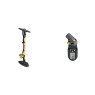 Joe Blow Sport III High Pressure Floor Pump and Topeak D2 SmartGauge Digital Tire Pressure Gauge Bun